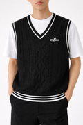 JerZarie Men's Sleeveless jumper in black with white starred logo