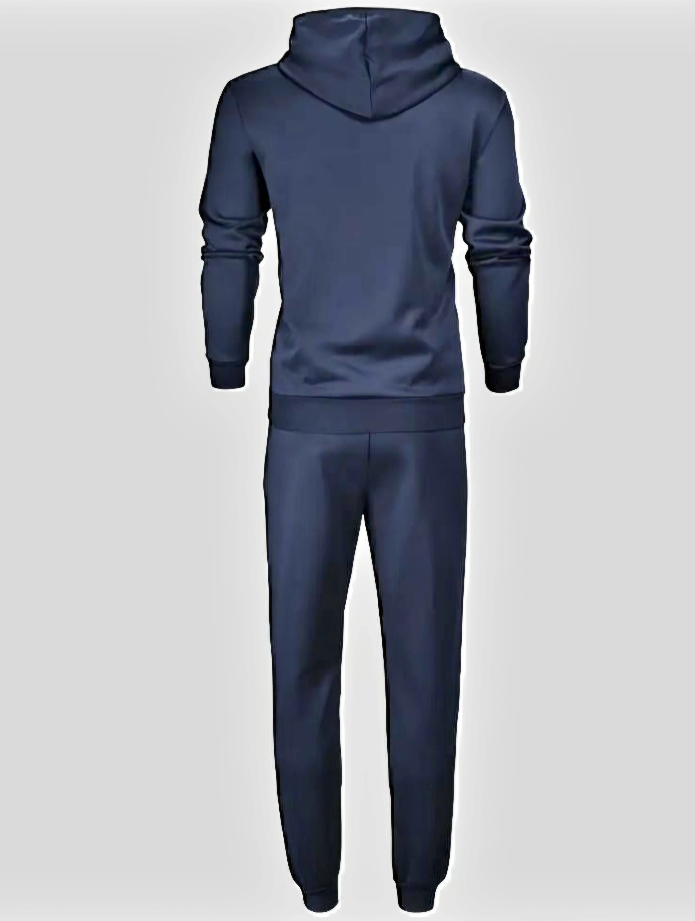 JerZarie Men's hoodie tracksuit in blue/royal with white starred logo