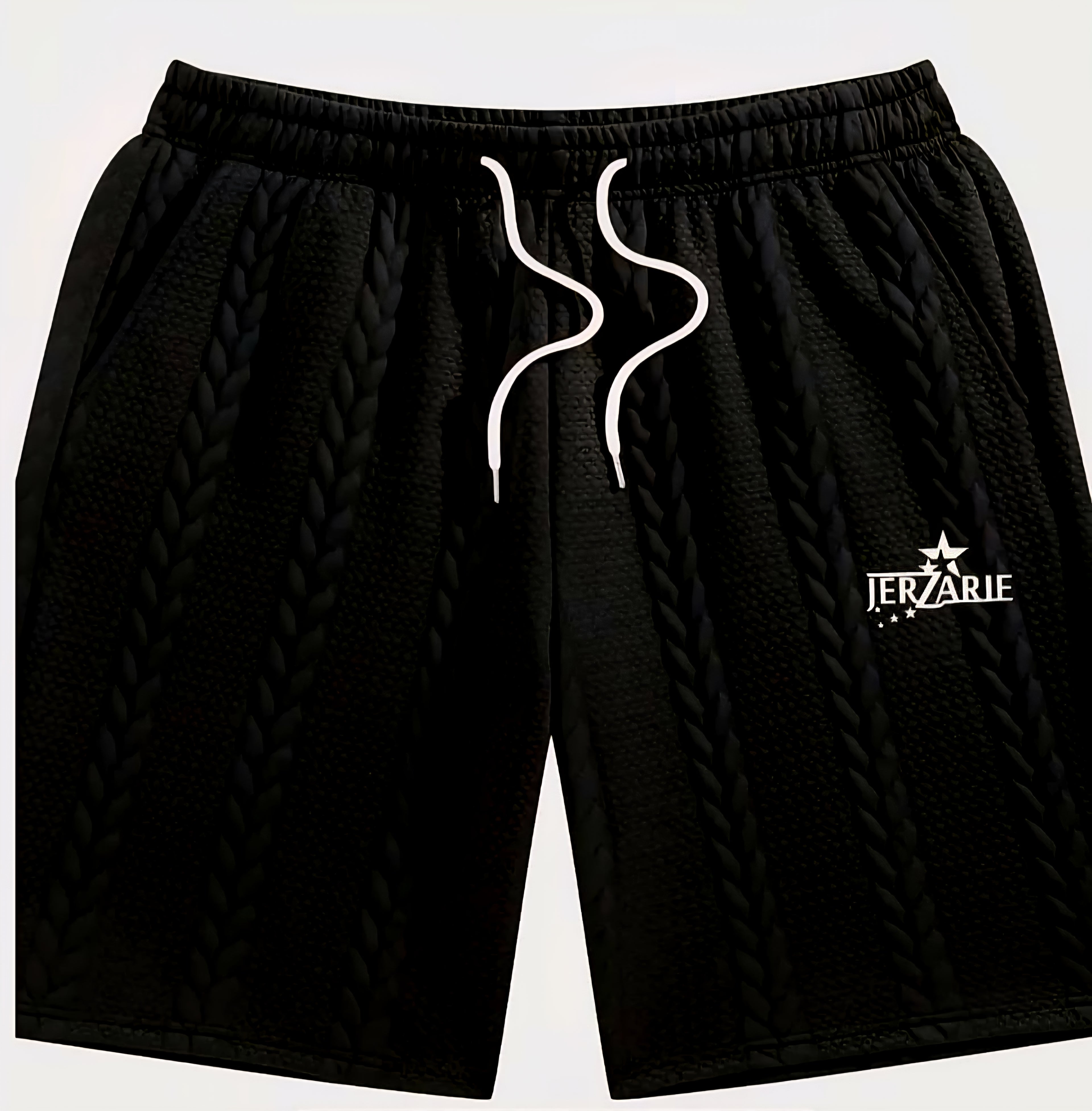 JerZarie Men's stylish 2 piece knit set, regular fit in Black with white starred logo