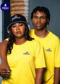 JerZarie Unisex regular fit T-Shirt in Yellow with blue starred logo