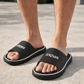 JerZarie Unisex Slide in Black with white classic logo