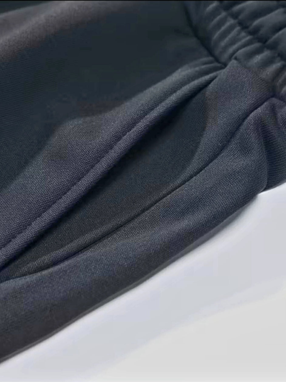 JerZarie Men's hoodie tracksuit in black with white starred logo