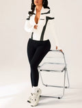JerZarie Women's (breathable) Athletic Jacket in White with black classic logo