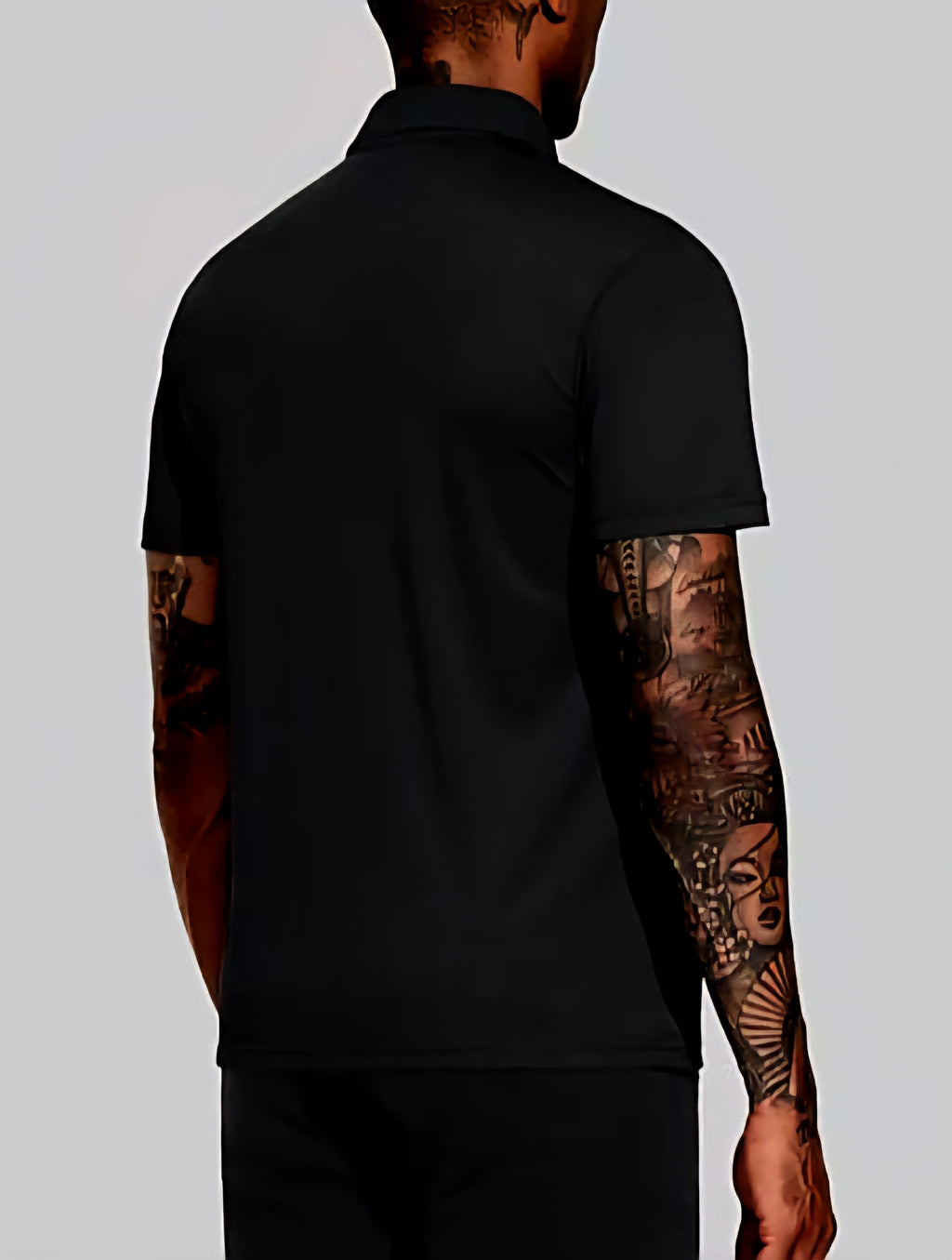 JerZarie Unisex regular fit Polo Shirt in Black with white starred logo