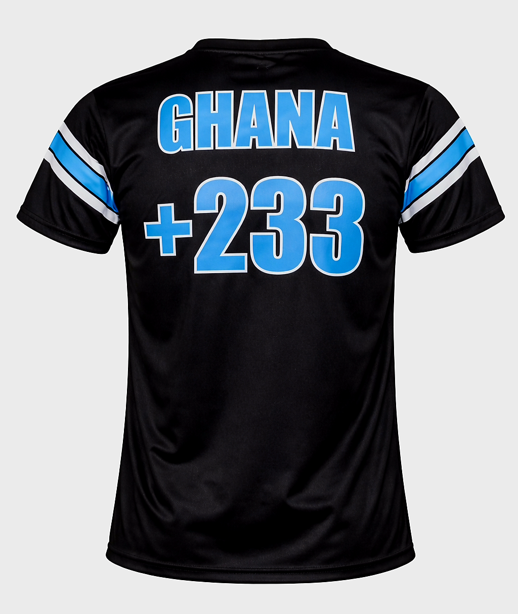 JerZarie Unisex Baseball Jersey in Black with blue starred logo