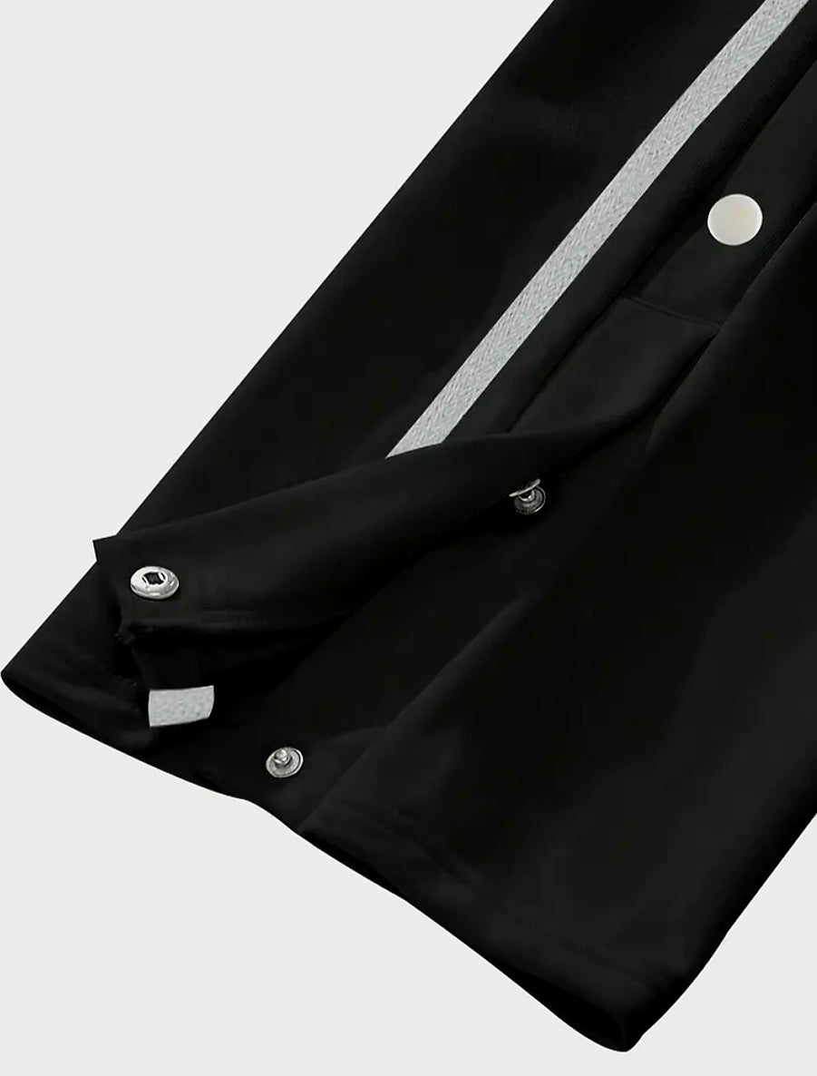 JerZarie Unisex casual flare sweatpants in black with white starred logo