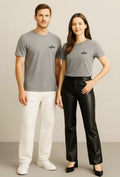 JerZarie Unisex regular fit T-Shirt in Grey with black starred logo