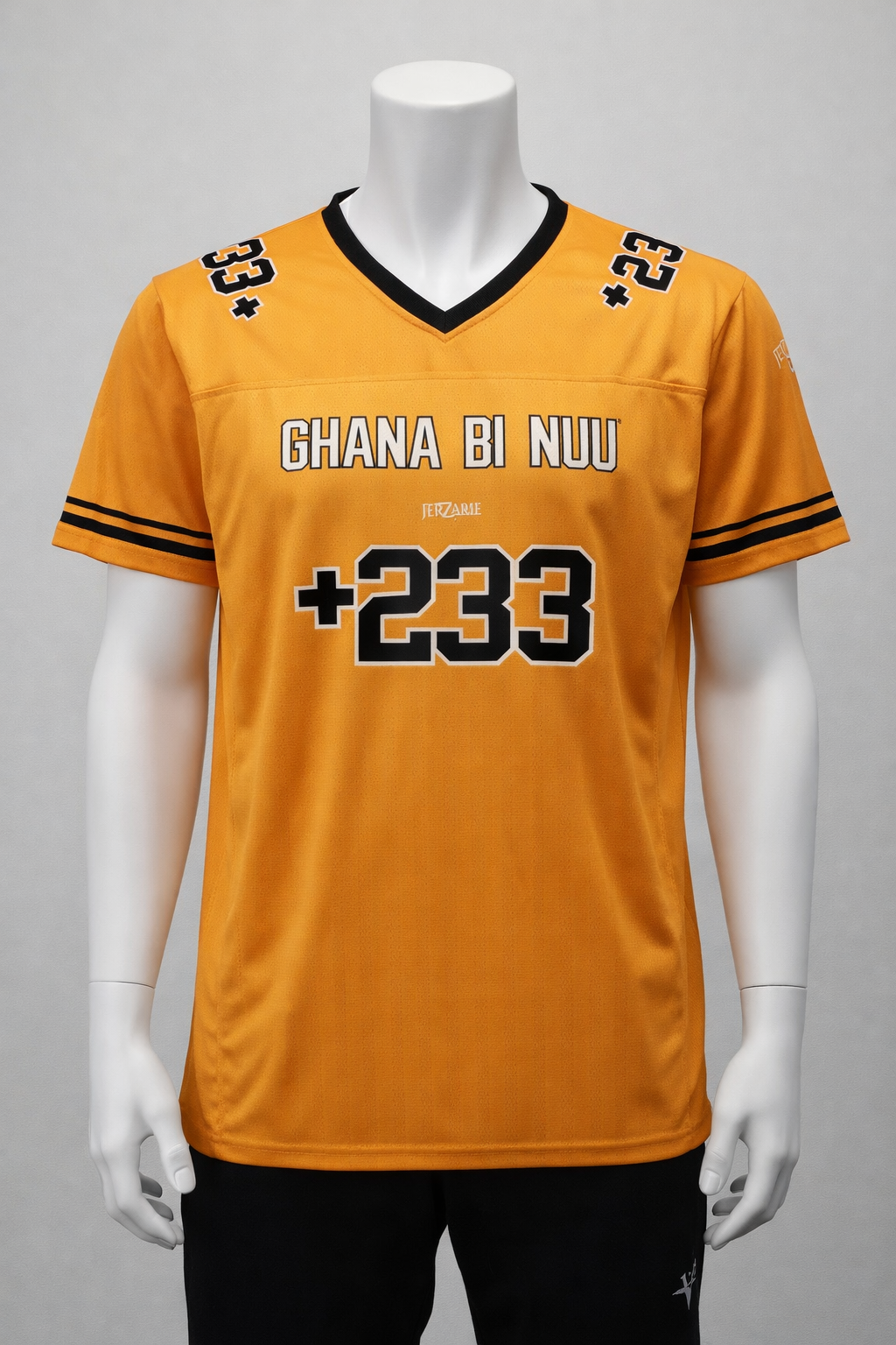 JerZarie Unisex Baseball Jersey in Yellow with white classic logo